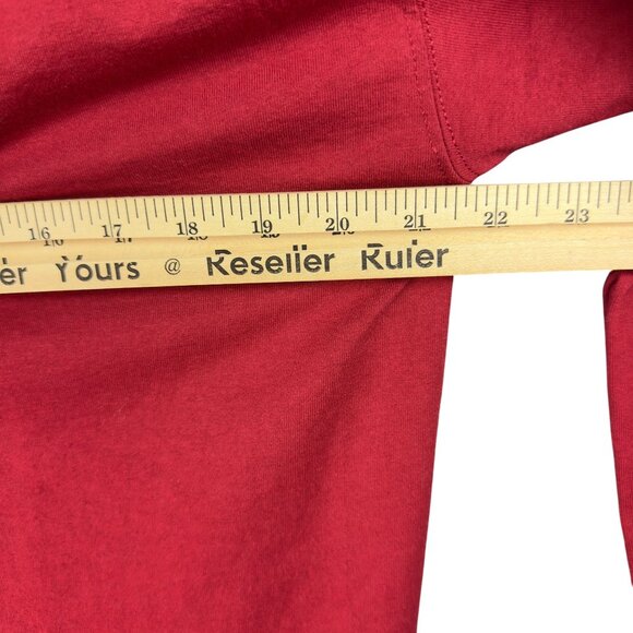 Russell Athletic NFL Cougars  Mock Neck Shirt Men M Red Long Sleeve Embroidered - Picture 8 of 11